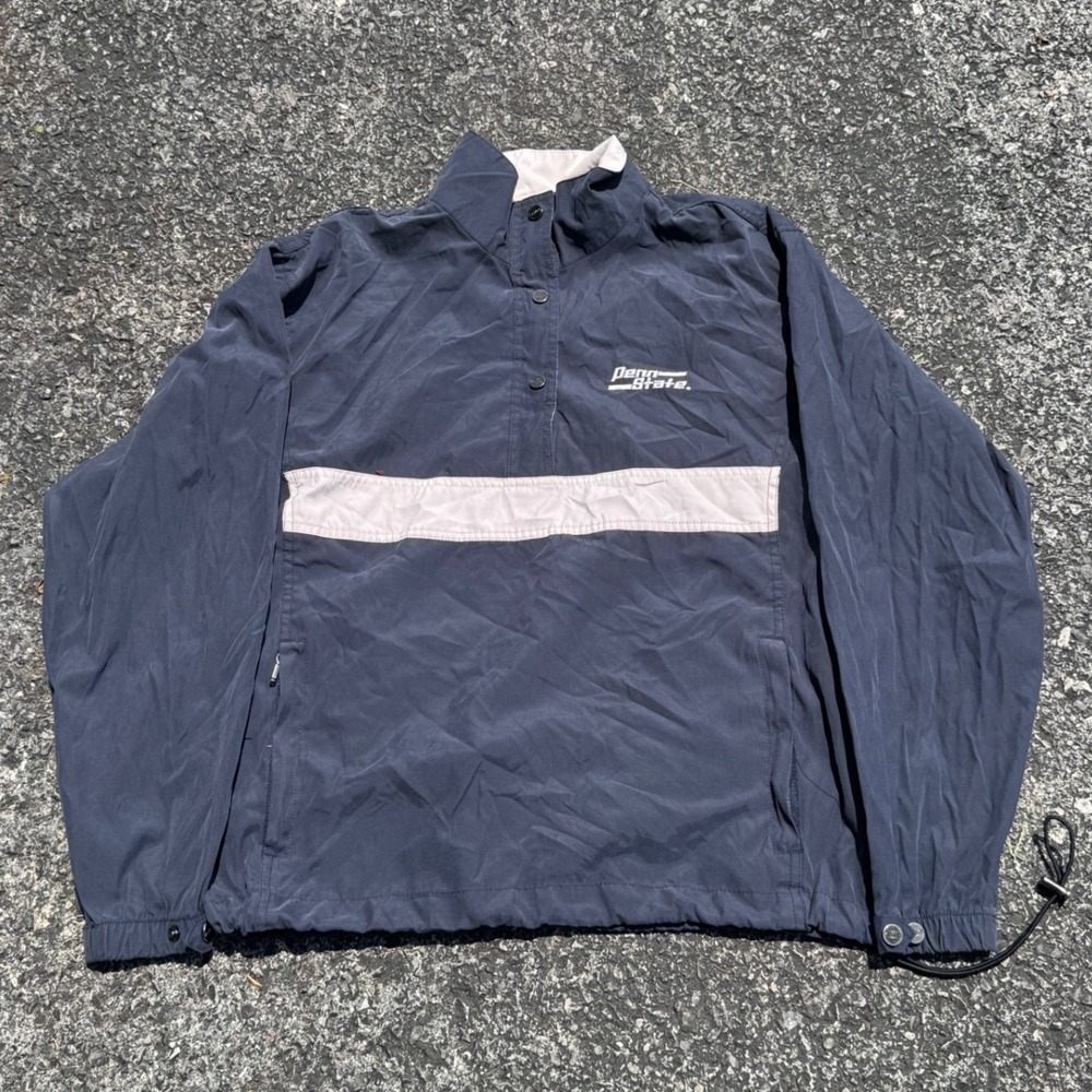 Antigua Penn State Nittany Lions Navy Blue Windbreaker Jacket‎ Womens Small